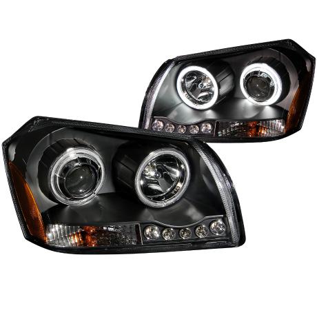 Anzo Black Projector Headlights 05-07 Dodge Magnum - Click Image to Close